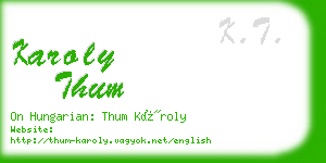 karoly thum business card